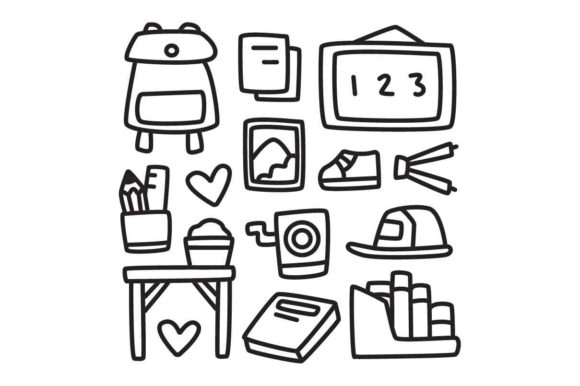 Back to School Cartoon Doodle Design