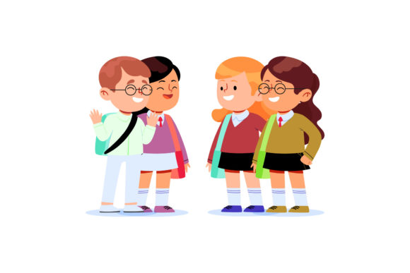 Back to School Children Discussion Graphics