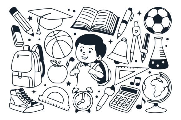 Back to School Doodle Illustration