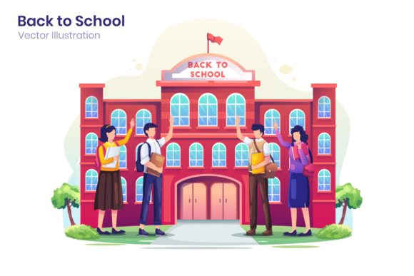 Back to School Flat Illustration Graphics
