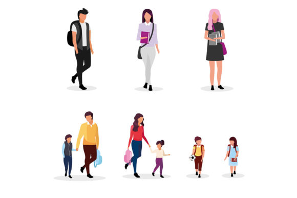 Back to School Flat Vector Illustrations