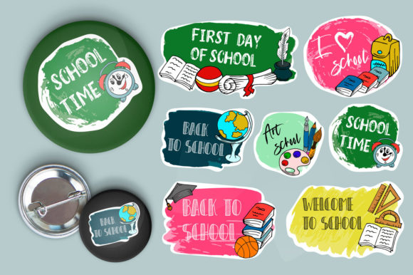 Back to School Labels: Graphics & Illustrations