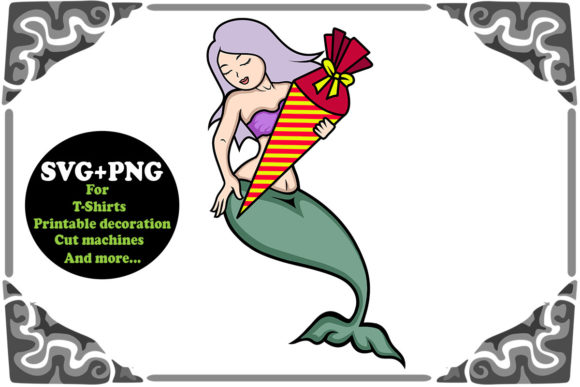 Back to School Mermaid Svg and Png