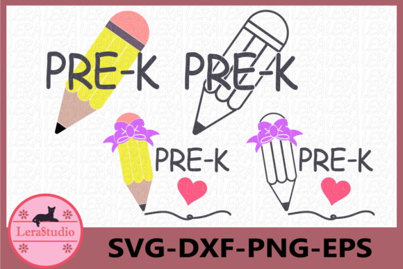 Back to School Pencil Pre K Graphics