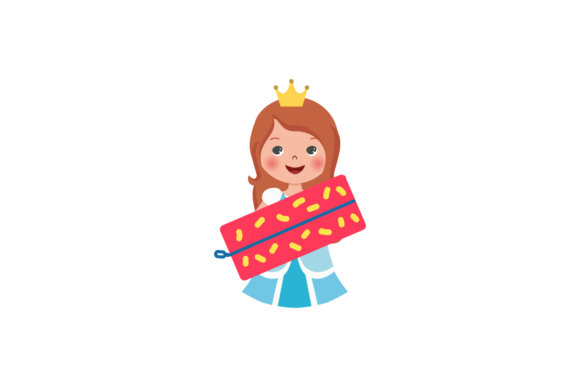 Back to School Princess King Svg