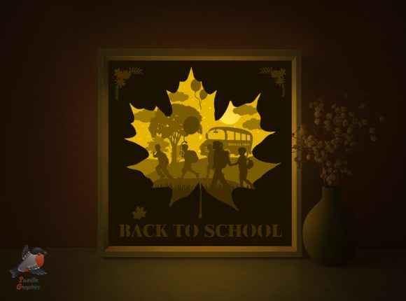 Back to School Shadow Box Template
