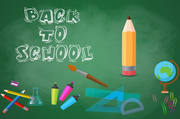 Back to School Vector Supplies Set