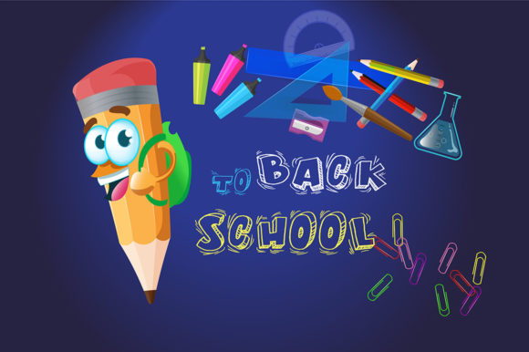 Funny Back to School Education Vector Graphics