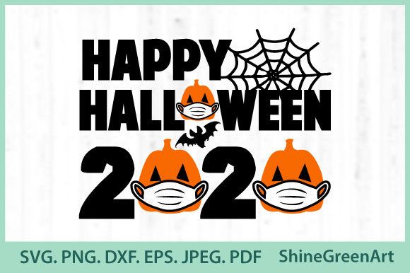 Halloween - Happy Halloween Mask Pumpkin Graphics