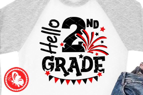 Hello 2nd Grade Back to School T-shirt Graphics